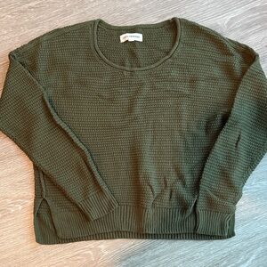 Lucky Brand Olive Crew Neck Sweater